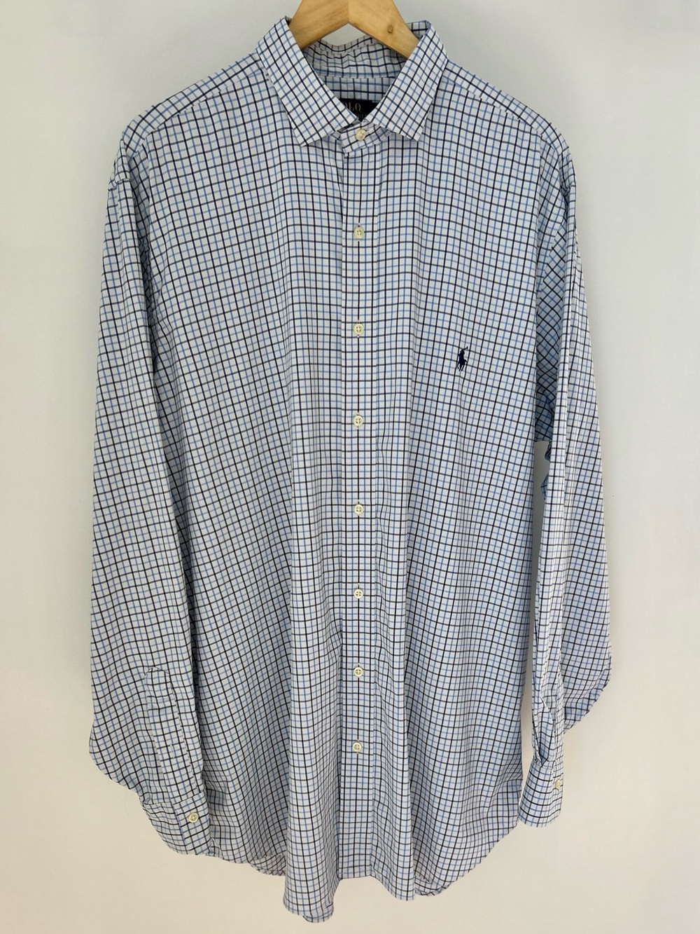 Polo Ralph Lauren Men’s XL Performance Stretch Windowpane Check Shirt 29x26